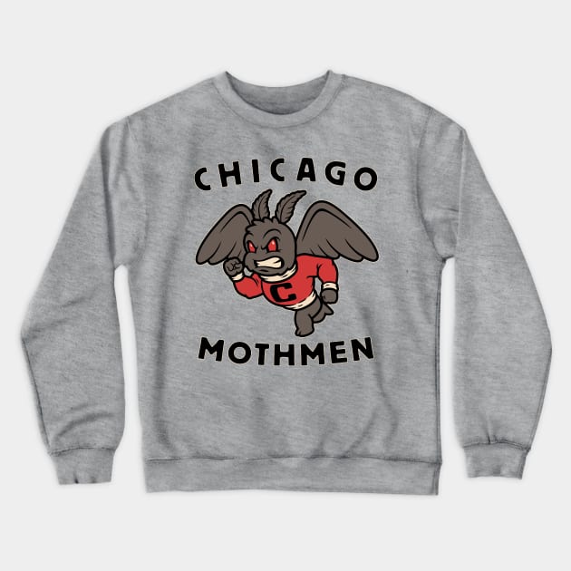 Chicago Mothman Mascot Crewneck Sweatshirt by harebrained